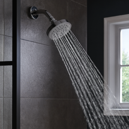 Chuveiro Lablanco em ABS Circolare 100mm Cromado com Braco (R)