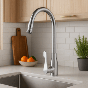 Misturador Lablanco Monocomando Aço Inox 304 Cozinha Bica Móvel Cromado