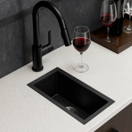 Cuba Lablanco em Aco Inox 304 Square Black (240x440x200mm)