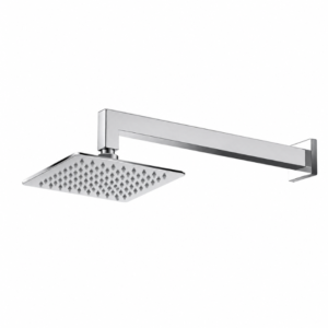 Chuveiro com Haste BRW667 Lablanco 200x200 mm de Parede Square Cromado Polido