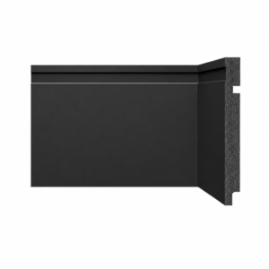 Rodapé de Poliestireno Frisado Lablanco 150x15x240mm Preto Matte