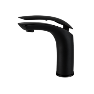 Misturador Monocomando Lablanco de Mesa Bica Baixa Semi Round Curve Preto Matte