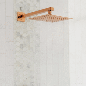 Chuveiro Lablanco em Aco Inox Square - 200x200mm de Parede Rose Gold