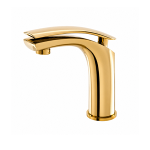 Misturador Monocomando Lablanco de Mesa Bica Baixa Semi Round Curve Dourada Polida