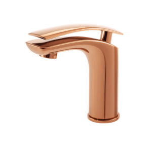 Misturador Monocomando Lablanco de Mesa Bica Baixa Semi Round Curve Rose Gold Polido