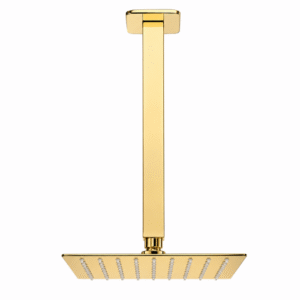 Chuveiro com Haste Lablanco 200x200 mm de Teto Slim Square Dourado Polido