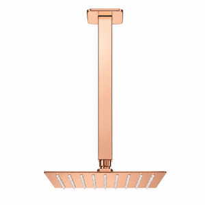 Chuveiro com Haste Lablanco 200x200 mm de Teto Slim Square Rose Gold Polido