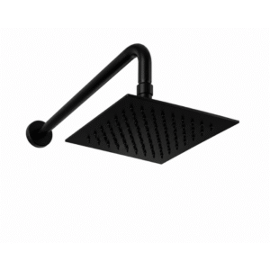 Chuveiro Lablanco em Aco Inox 304 Square - 200x200mm Preto Matte com Desviador