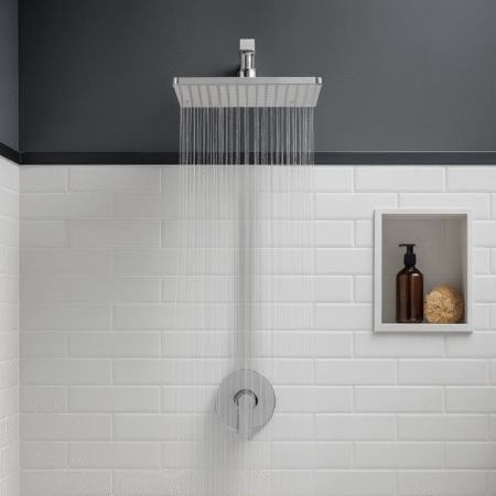 Chuveiro Lablanco em ABS Square 175x275mm Cromado com Braco (R)