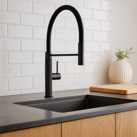 Misturador Lablanco Monocomando Aco Inox 304 Cozinha Bica Movel e Retratil Grafite