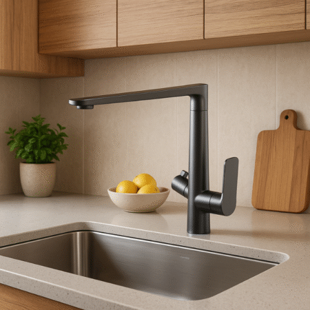 Misturador Lablanco Monocomando Aco Inox 304 Cozinha Bica Alta Grafite