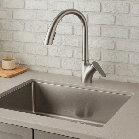 Misturador Lablanco Monocomando Domus Aco Inox 304 Cozinha Bica Movel e Retratil Grafite