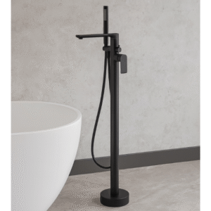 Misturador Lablanco Monocomando de Piso Banheira Aco Inox 304 Preto Fosco