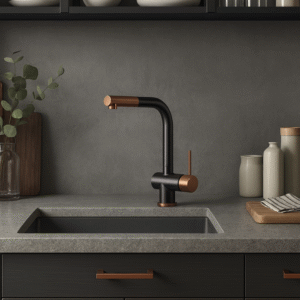 Misturador Lablanco Monocomando Aço Inox 304 Cozinha Bica Móvel Grafite Rose Gold
