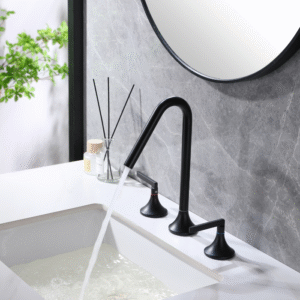 Misturador Lablanco Monocomando Evora Aco  Inox 304 Banheiro Bica Alta Preto Fosco