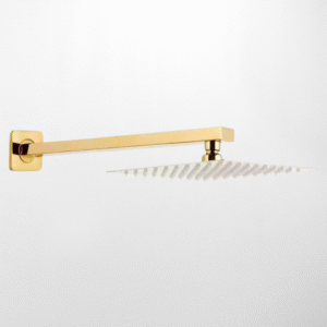 Chuveiro Lablanco em Aco Inox Square - 200x200mm de Parede Dourado
