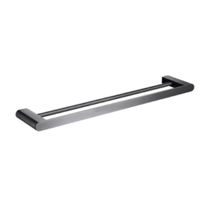 Porta Toalha Duplo Aco Inox 304 Lablanco 60cm Round Grafite (R)