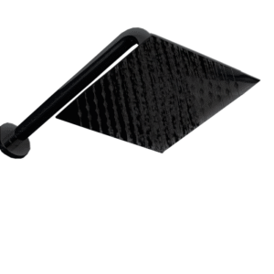 Chuveiro Lablanco em Aco Inox 304 Square - 200x200mm Preto Matte com Desviador