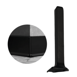 Acabamento Rodape Lablanco Metalico em Aluminio Cor Preto QUINA - Valor por Unid. (R)