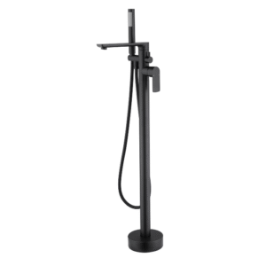 Misturador Lablanco Monocomando de Piso Banheira Aco Inox 304 Preto Fosco