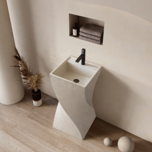 Cuba Lablanco Banho Art Basin Travertino de Piso (425x425x860mm)