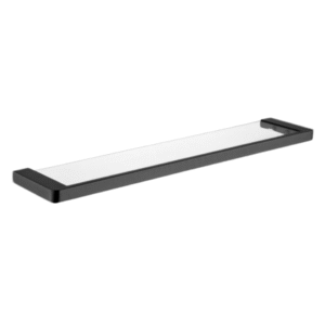 Prateleira com Vidro Aco Inox 304 Lablanco 56,2cm Semi Round Preto Matte (R)