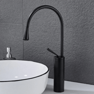 Misturador Lablanco Monocomando Aço Inox 304 Banheiro Bica Alta Fosco Preto Fosco