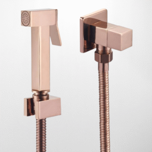 Ducha Higienica Lablanco Quadrada Metal 1/4 volta Rose Gold