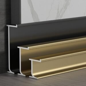 Rodape Lablanco Invertido em Aluminio com borda 50x15x3000mm Cor Branco - Valor por Metro Linear (R)