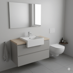 Cuba Lablanco Banho Art Basin 410x410x130mm Semi Encaixe Branca (R)