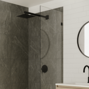 Chuveiro Lablanco em Aco Inox Square - 200x200mm de Parede Preto Matte