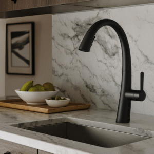 Misturador Lablanco Monocomando Aço Inox 304 Cozinha Bica Móvel e Retratil Preto