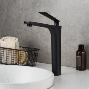 Misturador Lablanco Monocomando Aço Inox 304 Banheiro Bica Alta Fosco Preto Fosco