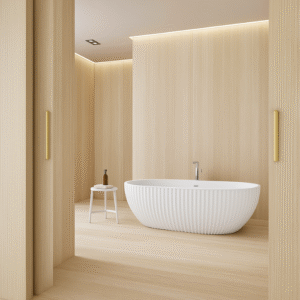 Banheira Elizabeth Lablanco Solid Surface Branco Matte - 1700x800x580mm (R)