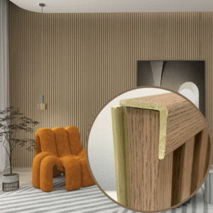 Acabamento L Amendoa Painel Ripado Lablanco formato 25x25x2900mm - Valor por peca (R)