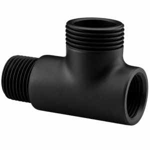 Desviador para Chuveiro e Ducha Lablanco 1/2" Com Saída Lateral De 3/4" Round Preto Matte