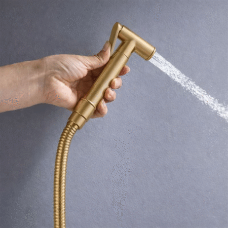 Ducha Higiênica com Monocomando Lablanco Escovado Gold Champagne