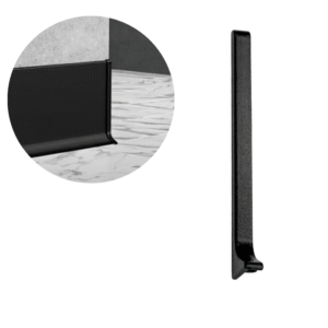 Rodape Lablanco Metalico em Aluminio Cor Preto FINAL ESQUERDO - Valor por Unid. (R)