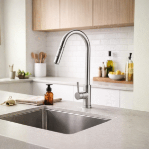 Monocomando de Cozinha com Bico Extensor em Inox 304 Escovada