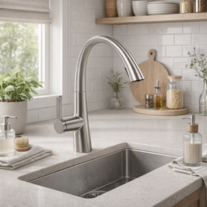 Monocomando de Cozinha com Bico Extensor em Inox 304 Cromada