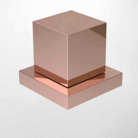 Acabamento de Registro Lablanco Quadrado Rose Gold Deca