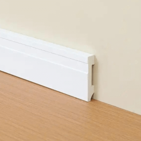 Rodape Lablanco de Poliestireno Frisado Multiuso 200 x 15 mm - (Preco por Metro - 2,40mt cada barra) (R)