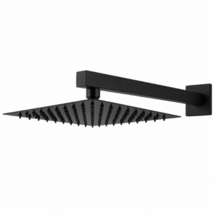 Chuveiro com Haste Lablanco 200x200 mm de Parede Slim Square Hang Preto Matte