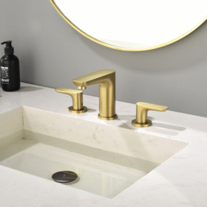 Misturador Lablanco Monocomando Opulence Aco Inox 304 Banheiro Bica Baixa Escovado Gold Champagne