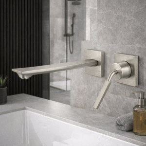 Misturador Lablanco Monocomando Square Parede Brushed Nickel