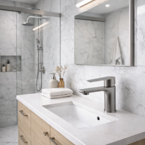 Monocomando Banheiro Grafite Bica baixa - Material Aco Inox