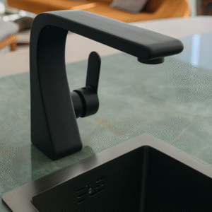 Misturador Lablanco Monocomando Aço Inox 304 Banheiro Bica Média Fosco Preto Fosco