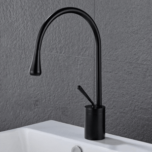 Misturador Lablanco Monocomando Aço Inox 304 Banheiro Bica Alta Fosco Preto Fosco