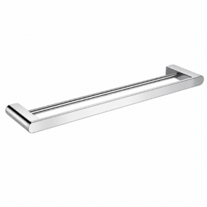 Porta Toalha Duplo Aco Inox 304 Lablanco 60cm Round Cromado Polido